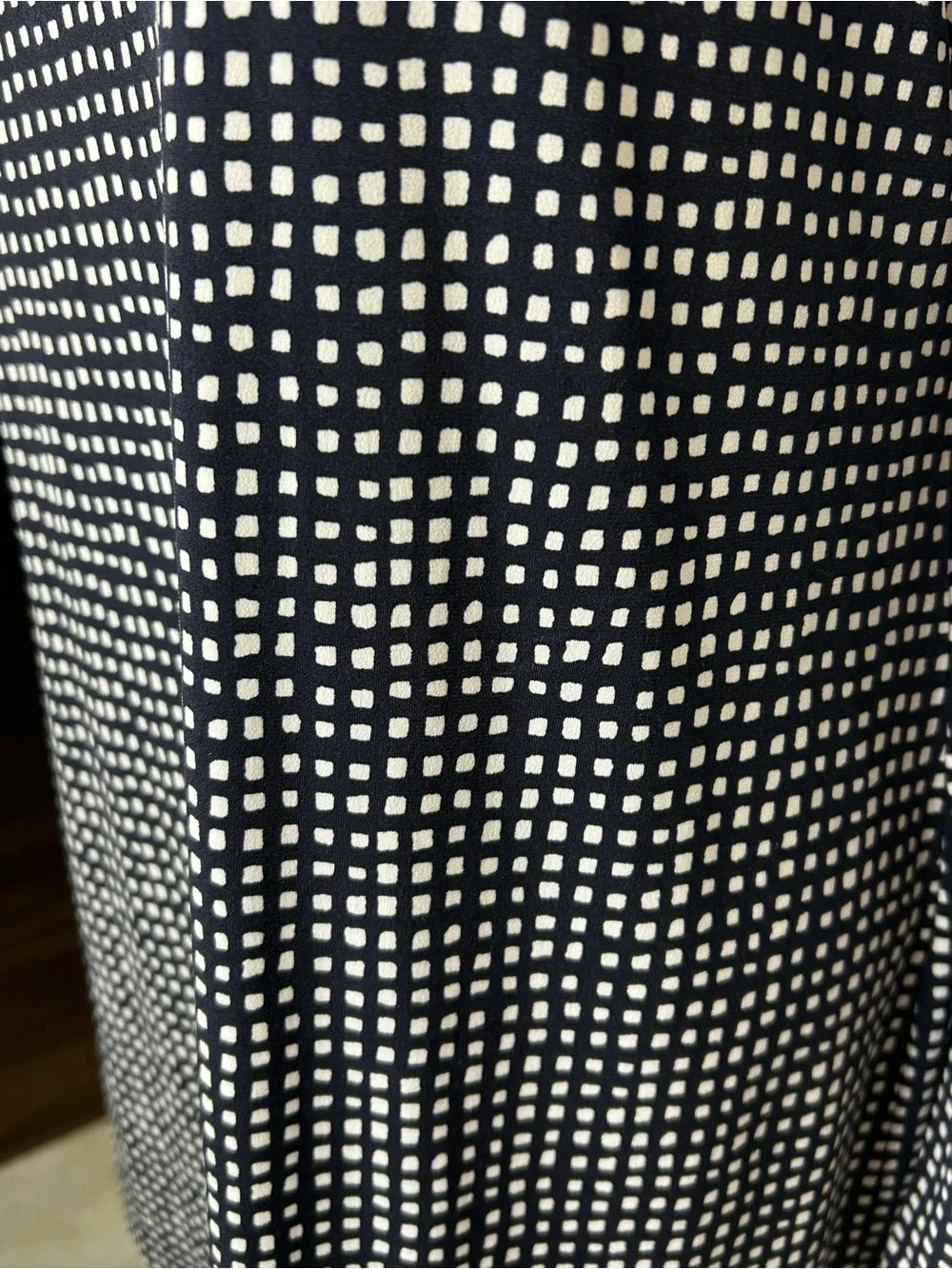 Michael Michael Kors Navy Geometric Print Long Sleeve Shift Dress Size M